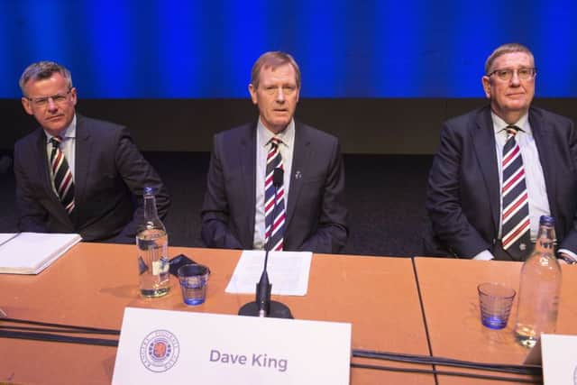 Douglas Park, right, with Dave King and Stewart Robertson. Picture: SNS
