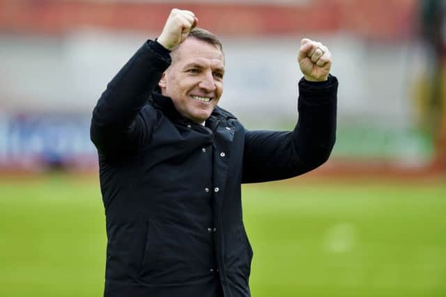 Celtic boss Brendan Rodgers has won all six of his appearances at Hampden Park. Picture: SNS