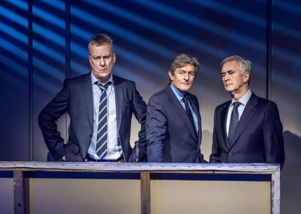 Stephen Tompkinson, Nigel Havers and Denis Lawson performing in "Art" which will appear at Glasgow Theatre Royal on 13th and 14th April 2018