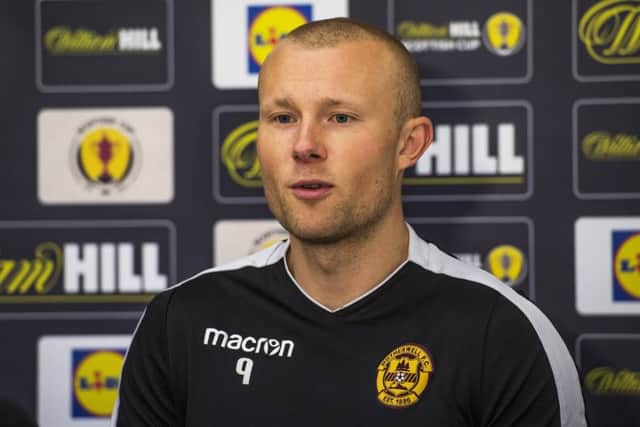 Motherwell striker Curtis Main speaks to the media ahead of his side's Scottish Cup clash with Aberdeen. Picture: SNS
