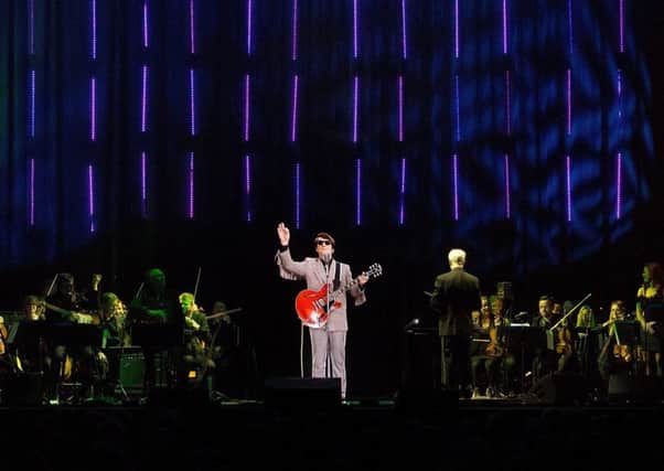 Roy Orbison as a hologram in Roy Orbison in Dreams