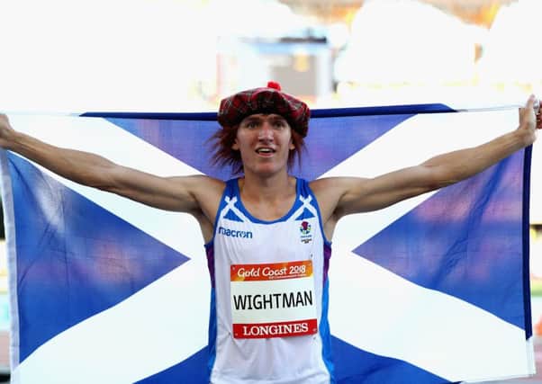 Jake Wightman celebrates his bronze in the 1,500m PICTURE: Getty Images