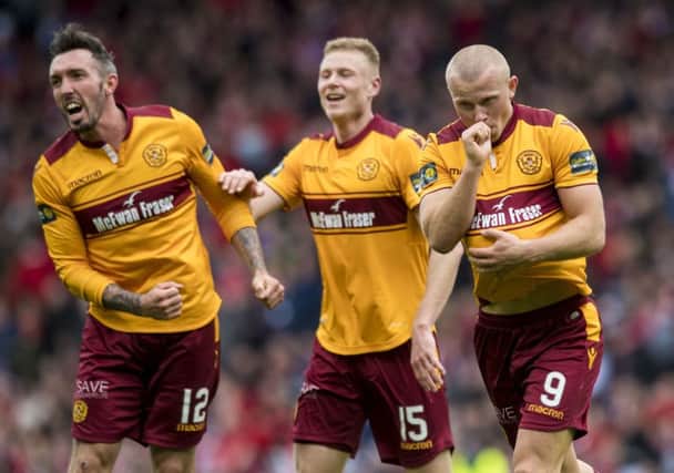 Ryan Bowman (left) and Curtis Main, right, were thorns in Aberdeen's side from the off. Picture: SNS Group