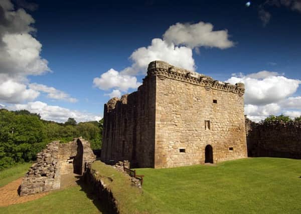 Craignethan Castle's cellar tunnel was shut at around midday on Thursday after staff discovered a "very angry badger". Picture: Historic Environment Scotland/PA Wir