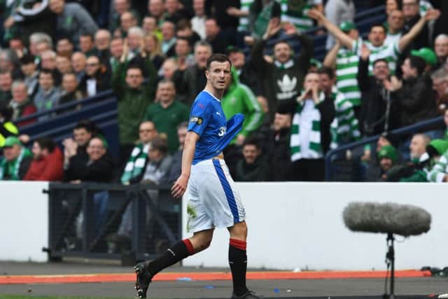 Andy Halliday trudges off the pitch after being subbed in the first half. Picture: SNS Group