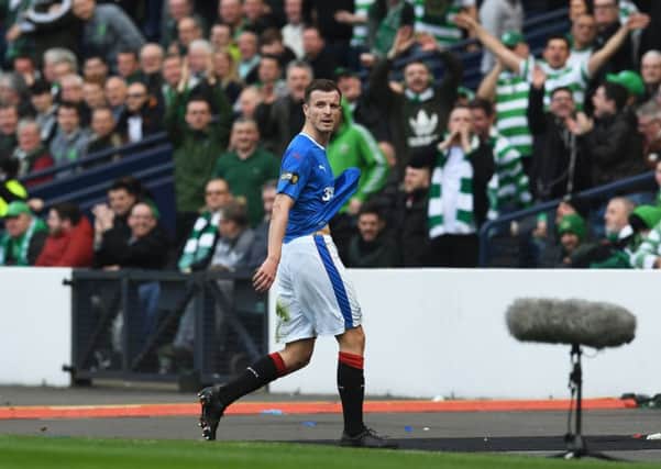 Andy Halliday trudges off the pitch after being subbed in the first half. Picture: SNS Group