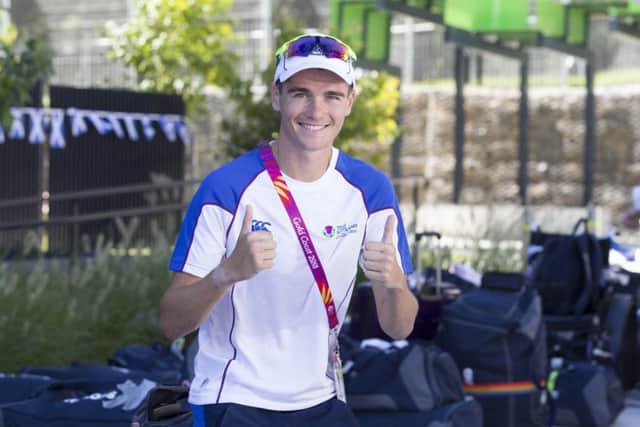 Scotland's Callum Hawkins collapsed while leading the Commonwealth Games marathon on Sunday with just a mile-and-a-half to go. Picture: Jeff Holmes/Handout Photo/PA Wire.