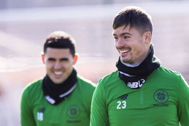 A bit cheeky: Celtic defender Mikael Lustig. Picture: SNS Group