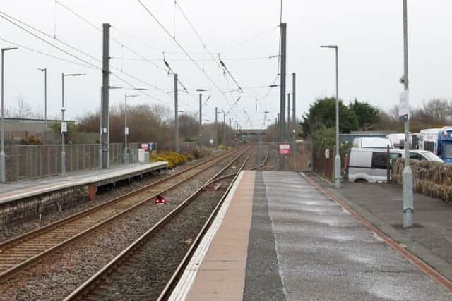 The incident happened at Stevenston railway station in Ayrshire.