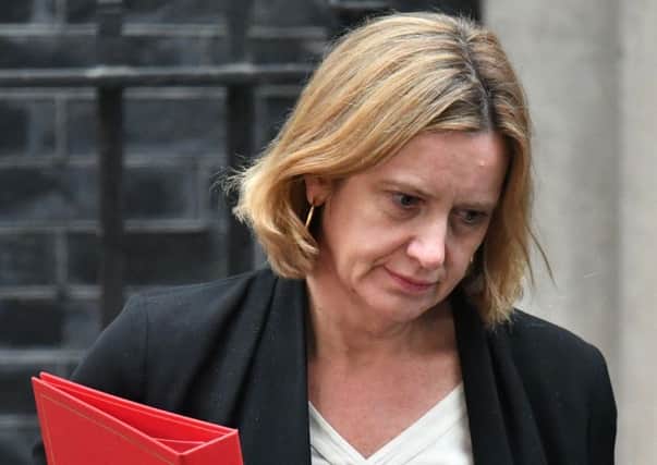 Home Secretary Amber Rudd leaves Downing Street. Picture: PA Wire