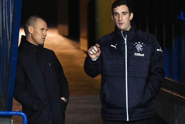 Kenny Miller, left, and Lee Wallace may not kick a ball for Rangers again. Picture: SNS Group
