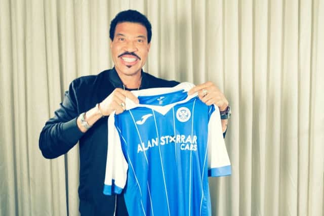 Lionel Richie shows his support for St Johnstone. Picture: Contributed