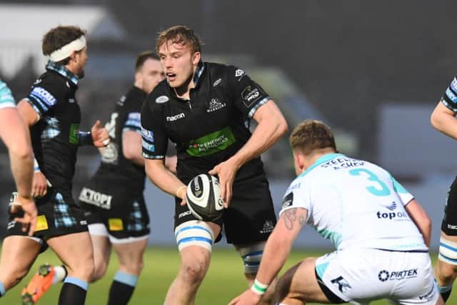 Glasgow Warriors' Jonny Gray damaged his shoulder against Connacht. Picture: Gary Hutchison/SNS