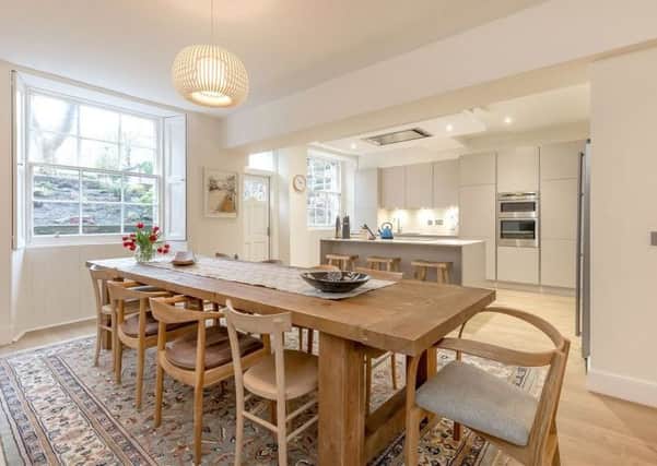 Picture: (Strutt and Parker). EDINBURGH: This four-bedroom garden flat on Coates Gardens has a kitchen to die for, and is on the market for offers over 795,000 pounds.