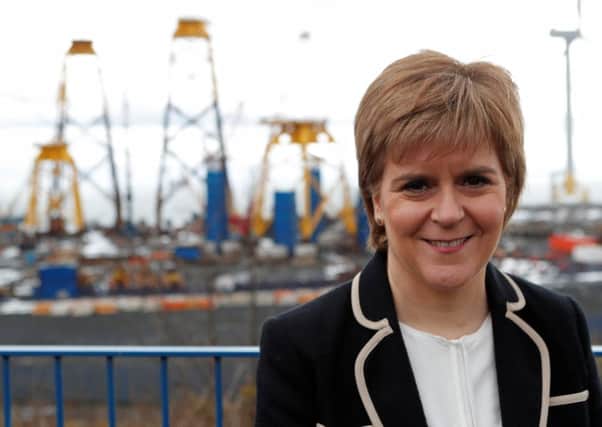 Nicola Sturgeon announces new investment in BiFab. Pic: Russell Cheyne - WPA Pool/Getty Images
