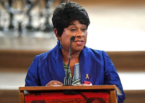 Doreen Lawrence spoke with dignity and poise at the ceremony marking the 25th anniversary of her sons murder. Picture: AFP/Getty