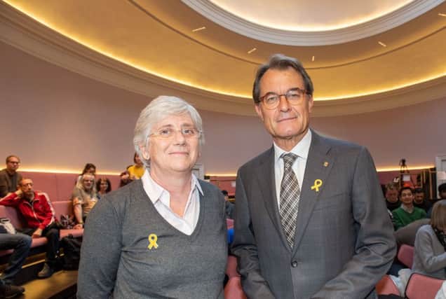 Former president Artur Mas and Clara Ponsati. Picture: Ian Georgeson.