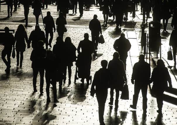Shoppers take to Glasgows Buchanan Street, but Scotlands retail sector is one of several poor performers (Picture: John Devlin)