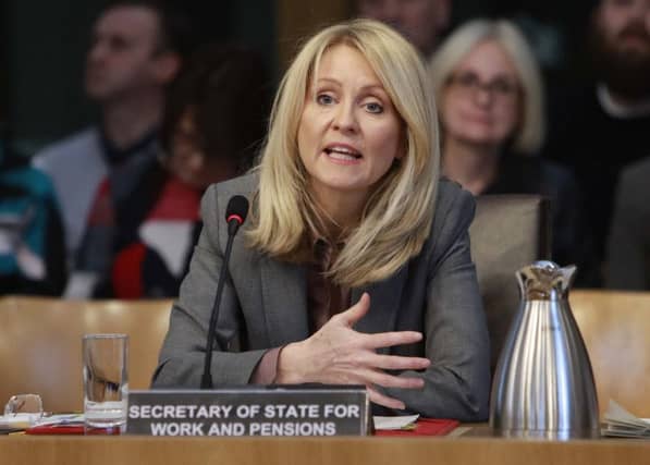 Scottish Parliament of Work and Pensions Secretary Esther McVey. Picture: Andrew Cowan/Scottish Parliament/PA