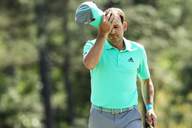 Sergio Garcia endured a miserable first round at the Masters. Picture: Jamie Squire/Getty Images