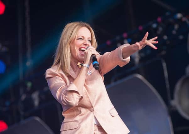 Altered Images singer Claire Grogan on stage.