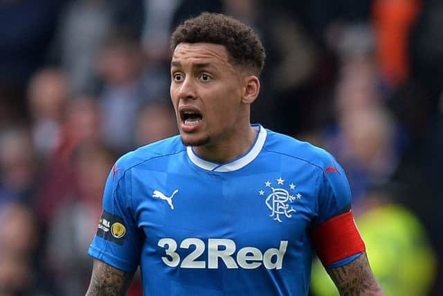James Tavernier wearing this season's home strip. Picture: Getty