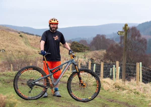 Andy McKenna, who has made a film about mountain biking  with MS. Picture: Ian Georgeson