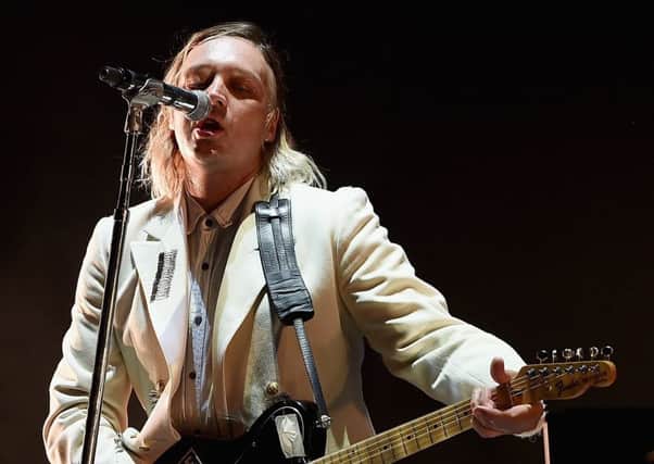 Win Butler  and bandmates brought the party and some guests. Picture:  Theo Wargo/Getty Images