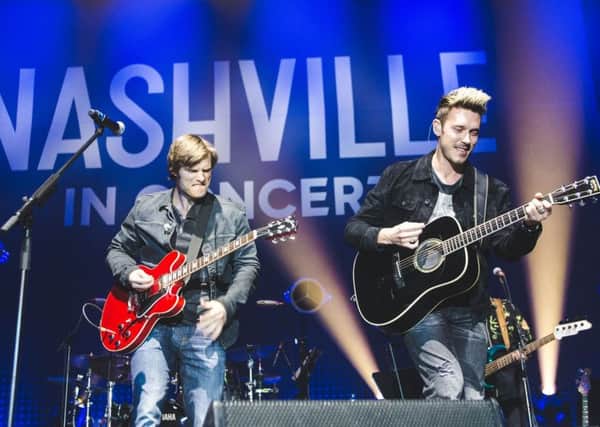Sam Palladio and Chris Carmack made good on their onscreen bromance. Picture: Myles Wright/ZUMA Wire/REX/Shutterstock