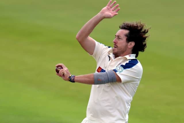 Ryan Sidebottom bowls during an LV County Championship match between Yorkshire and Somerset. File picture: Getty images