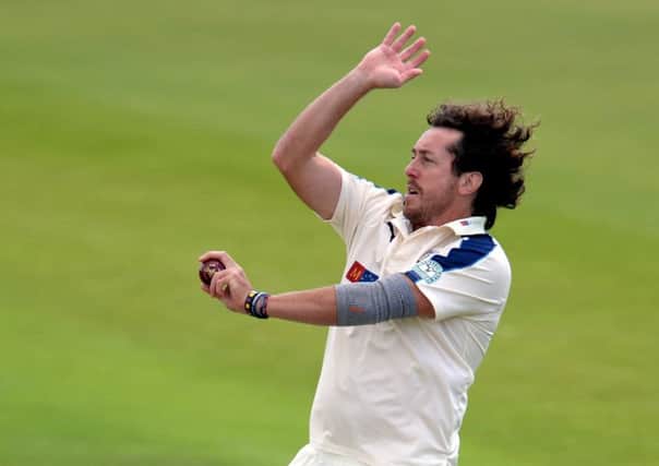 Ryan Sidebottom bowls during an LV County Championship match between Yorkshire and Somerset. File picture: Getty images