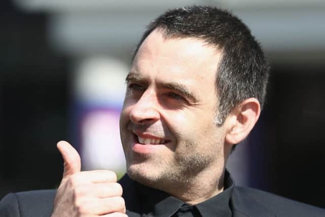 Ronnie OSullivan was in good spirits as he took part in a media day in Sheffield. Picture: Getty.