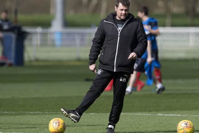 Graeme Murty organises training during his hardest week in football. Photograph: Craig Foy/SNS