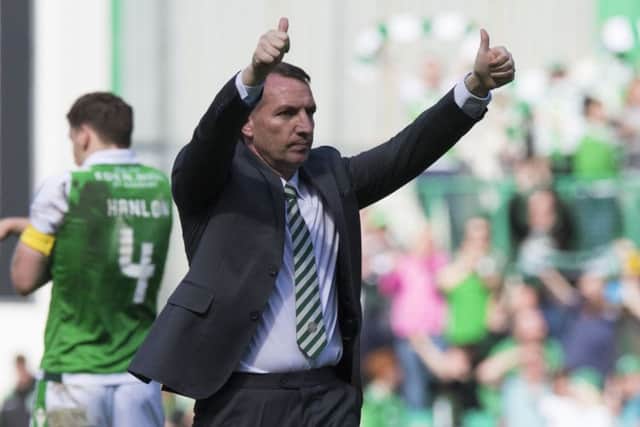 Celtic manager Brendan Rodgers after his side lost to Hibs at Easter Road. Picture: SNS