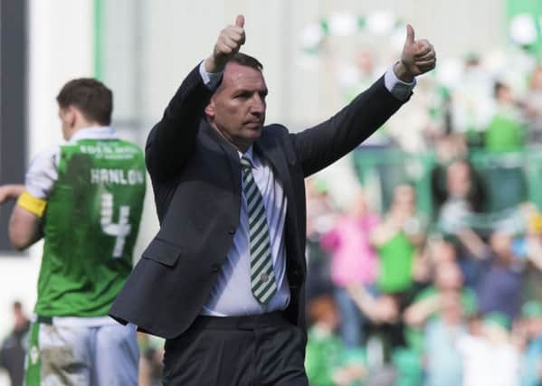 Celtic manager Brendan Rodgers after his side lost to Hibs at Easter Road. Picture: SNS