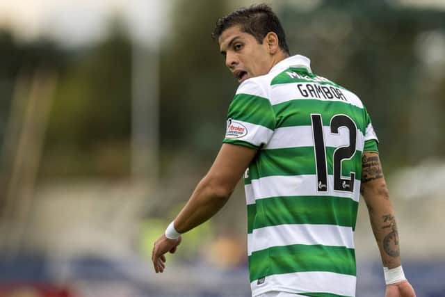 Cristian Gamboa has struggled for game time at Celtic this season. Picture: SNS Group