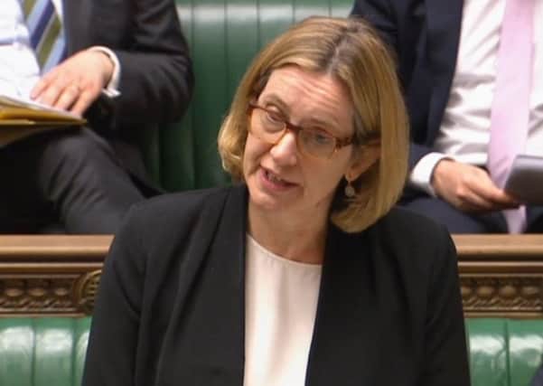 Home Secretary Amber Rudd announced that fees and language tests will be waived for anyone from the Windrush generation who wishes to apply for UK citizenship. 
Picture: PA Wire