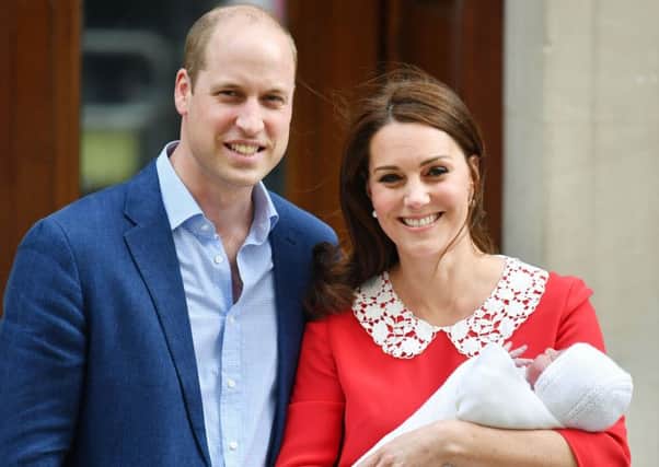 The Duke and Duchess of Cambridge and their newborn son outside St Mary's Hospital in London (Picture: PA)