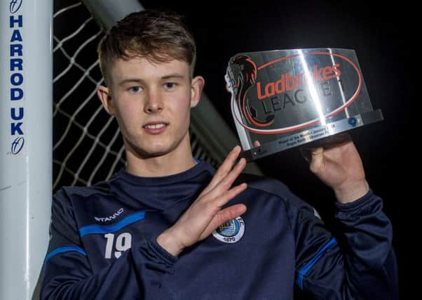 Angus Beith won the Ladbrokes League 1 Player of the Month award for January for his performances on loan at Stranraer. Picture: Bill Murray/SNS