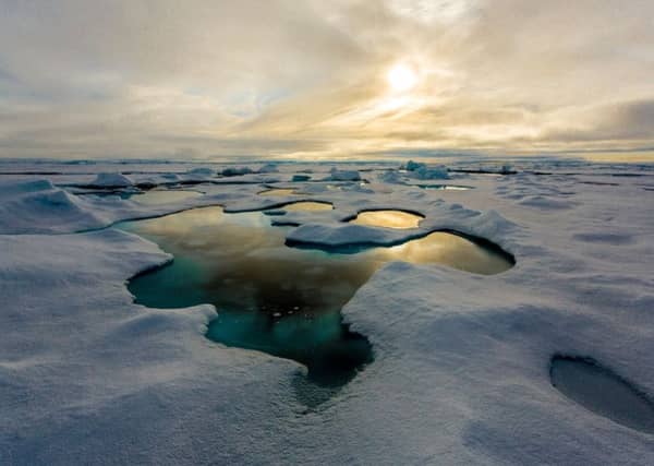 Tiny particles known as "microplastics" have been found in record levels in Arctic sea ice. Picture: PA Wire