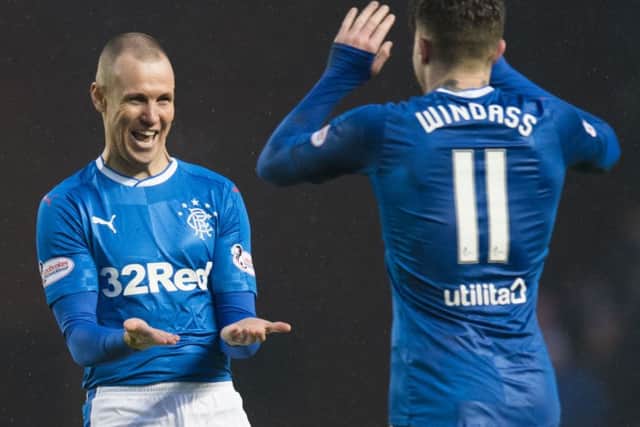 Kenny Miller, left, is unlikely to play for Rangers again after being suspended. Picture: SNS Group
