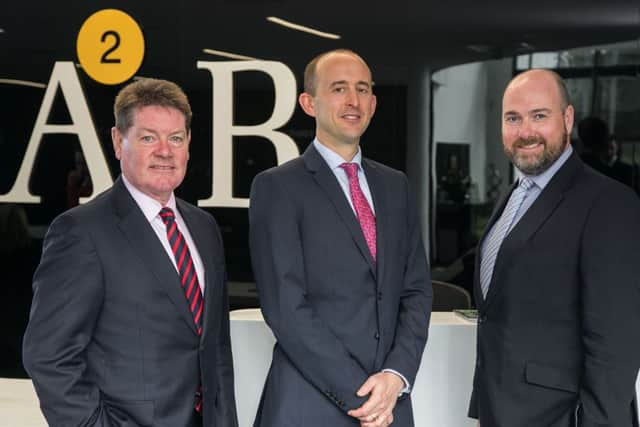 From left to right: AAB Consulting's Bill Kane, Alasdair Green and Graeme Allan. Picture: Contributed