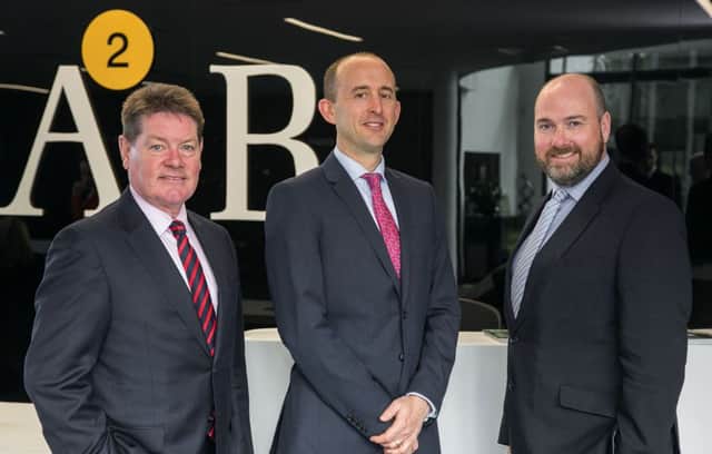 From left to right: AAB Consulting's Bill Kane, Alasdair Green and Graeme Allan. Picture: Contributed