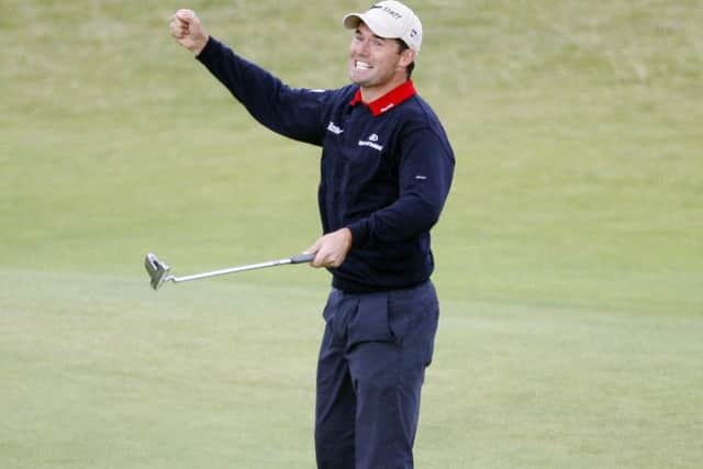 Padraig Harrington celebrates the winning putt at The Open at Carnoustie in 2007. Picture: Phil Noble/AFP/Getty Images