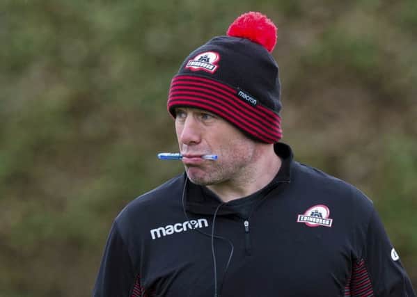 Edinburgh head coach Richard Cockerill during a training session at Murrayfield. Picture: Paul Devlin/SNS/SRU
