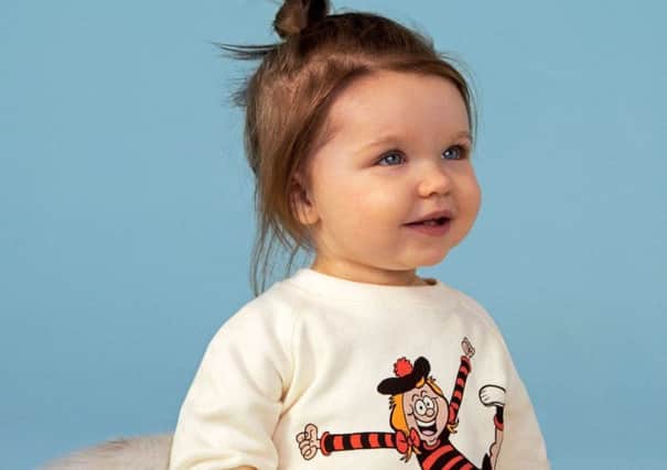 The new Beano X Stella McCartney kid clothing range, which features Beano and Dandy favourites Minnie the Minx and Dinah Mo. Picture: PA Wire
