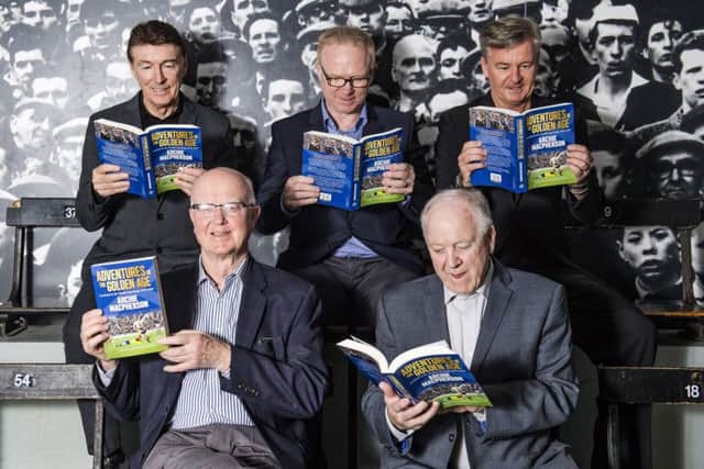 Commentator Archie McPherson (front left) promotes his new book 'Adventures in the Golden Age' on Scotland in the World Cup Finals. Picture: SNS