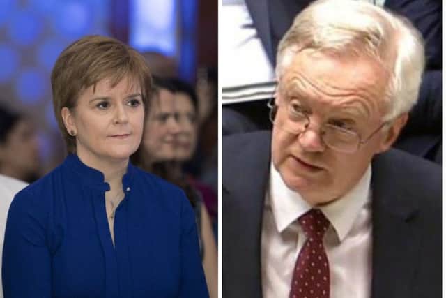 Nicola Sturgeon rejected changes being made to the Bill. David Davis is hopeful they can find a compromise. Pictures: John Devlin/Westminster TV