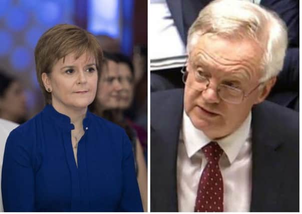 Nicola Sturgeon rejected changes being made to the Bill. David Davis is hopeful they can find a compromise. Pictures: John Devlin/Westminster TV