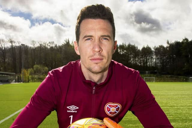 Hearts goalkeeper Jon McLaughlin is expected to return to English football ahead of next season. Picture: Ross MacDonald/SNS